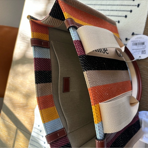 Chloe Medium Woody Striped Tote brand new never used. - Picture 8 of 12